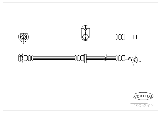 CORTECO 19032312 Flessibile del freno