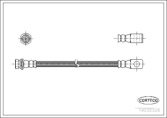 CORTECO 19032328 Flessibile del freno-Flessibile del freno-Ricambi Euro