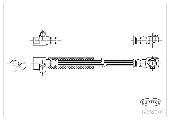 CORTECO 19032346 Flessibile del freno