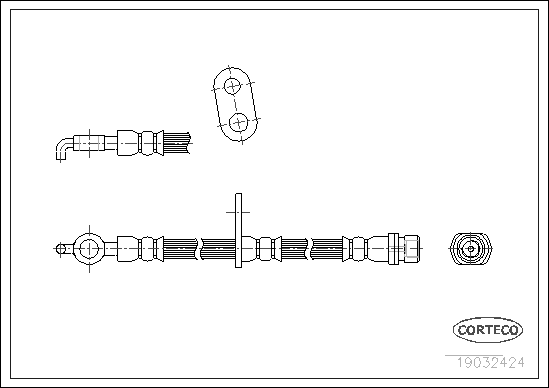 CORTECO 19032424 Flessibile del freno