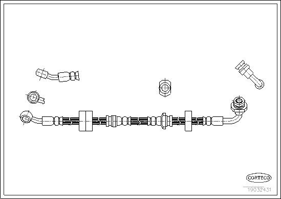 CORTECO 19032431 Flessibile del freno-Flessibile del freno-Ricambi Euro