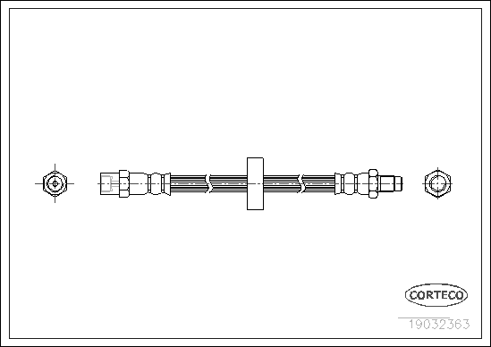 CORTECO 19032433 Flessibile del freno-Flessibile del freno-Ricambi Euro