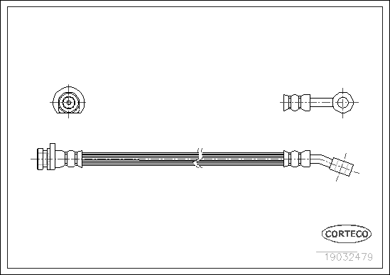 CORTECO 19032479 Flessibile del freno