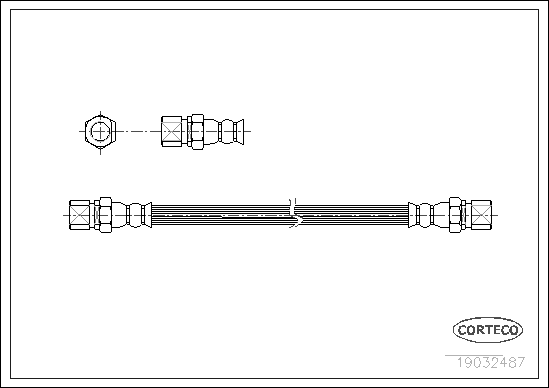 CORTECO 19032487 Flessibile del freno-Flessibile del freno-Ricambi Euro