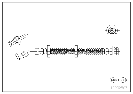 CORTECO 19032503 Flessibile del freno