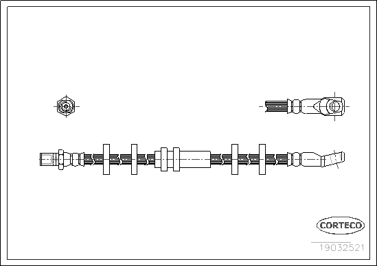 CORTECO 19032521 Flessibile del freno-Flessibile del freno-Ricambi Euro