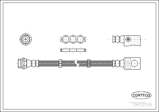 CORTECO 19032539 Flessibile del freno