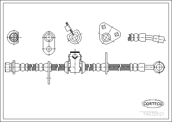 CORTECO 19032621 Flessibile del freno-Flessibile del freno-Ricambi Euro