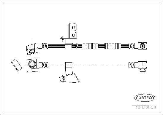 CORTECO 19032659 Flessibile del freno