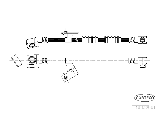 CORTECO 19032661 Flessibile del freno-Flessibile del freno-Ricambi Euro