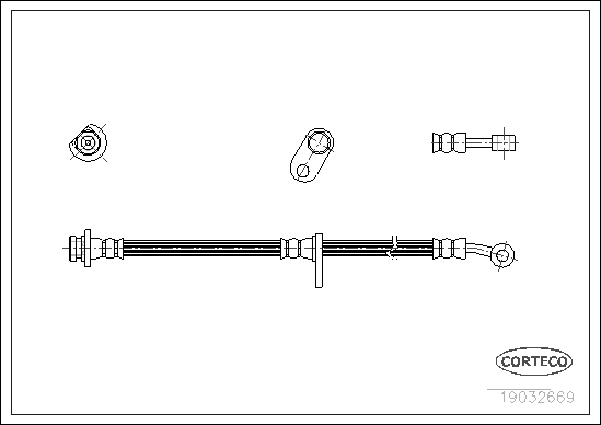 CORTECO 19032669 Flessibile del freno