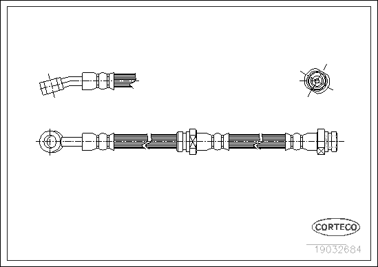 CORTECO 19032684 Flessibile del freno