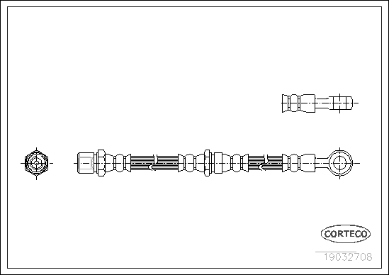 CORTECO 19032708 Flessibile del freno-Flessibile del freno-Ricambi Euro