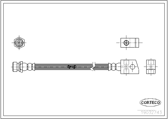CORTECO 19032743 Flessibile del freno-Flessibile del freno-Ricambi Euro