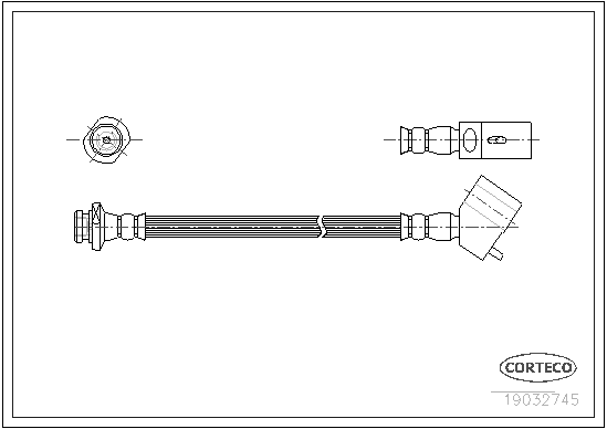 CORTECO 19032745 Flessibile del freno
