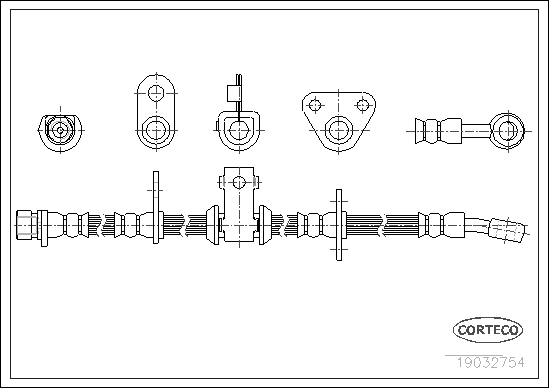 CORTECO 19032754 Flessibile del freno