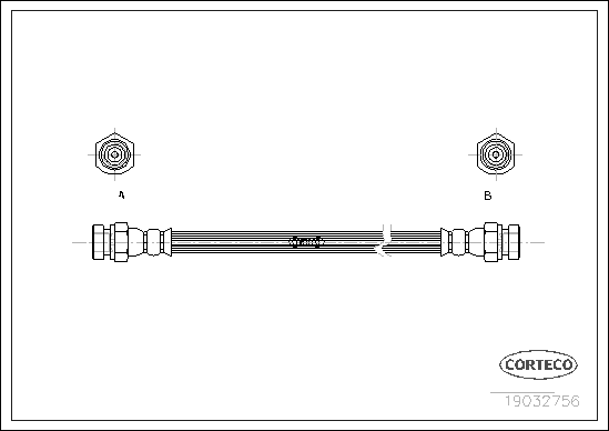 CORTECO 19032756 Flessibile del freno-Flessibile del freno-Ricambi Euro