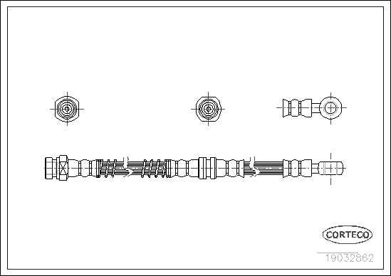 CORTECO 19032862 Flessibile del freno
