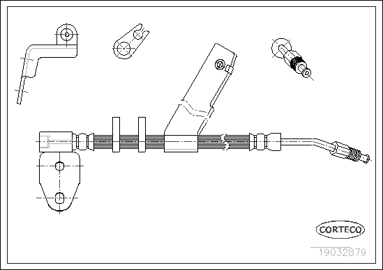 CORTECO 19032879 Flessibile del freno