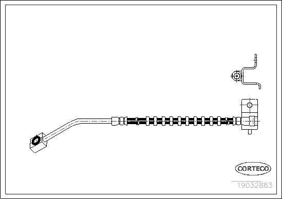 CORTECO 19032883 Flessibile del freno-Flessibile del freno-Ricambi Euro