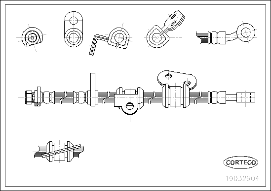 CORTECO 19032904 Flessibile del freno