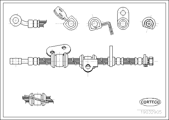 CORTECO 19032905 Flessibile del freno