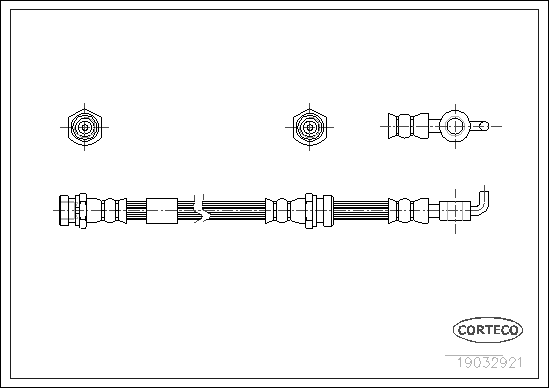 CORTECO 19032921 Flessibile del freno-Flessibile del freno-Ricambi Euro