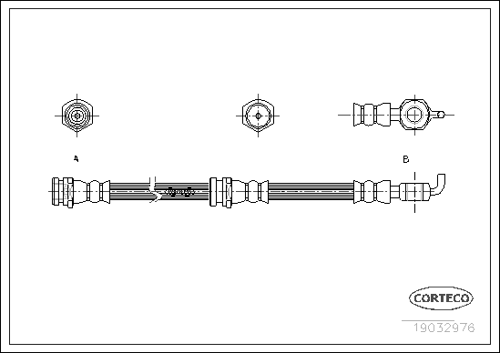 CORTECO 19032976 Flessibile del freno-Flessibile del freno-Ricambi Euro
