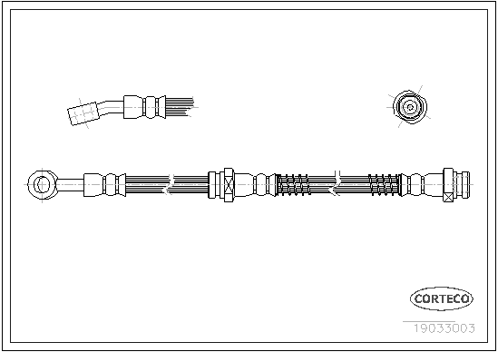 CORTECO 19033003 Flessibile del freno-Flessibile del freno-Ricambi Euro