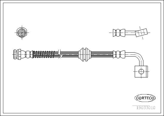 CORTECO 19033010 Flessibile del freno