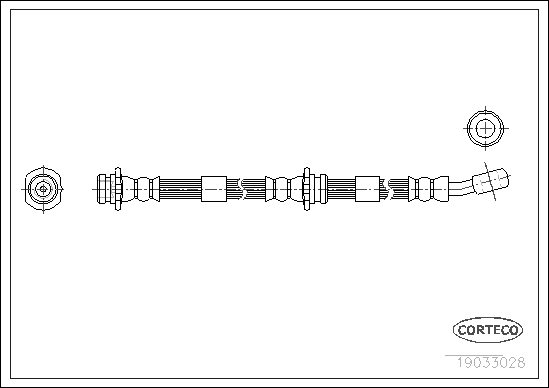 CORTECO 19033028 Flessibile del freno-Flessibile del freno-Ricambi Euro