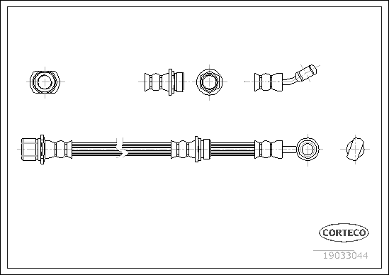 CORTECO 19033044 Flessibile del freno