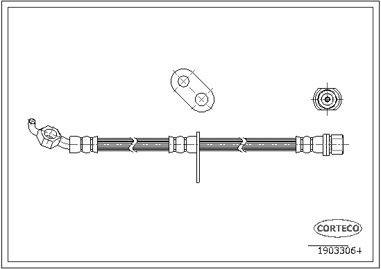 CORTECO 19033064 Flessibile del freno-Flessibile del freno-Ricambi Euro