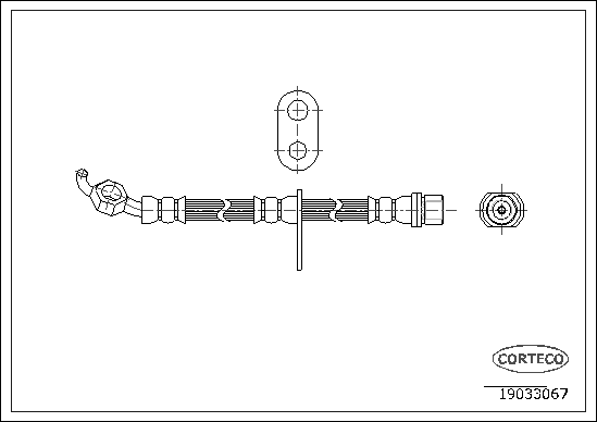 CORTECO 19033067 Flessibile del freno-Flessibile del freno-Ricambi Euro