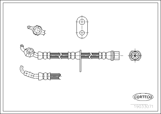 CORTECO 19033071 Flessibile del freno