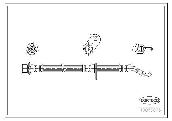CORTECO 19033093 Flessibile del freno-Flessibile del freno-Ricambi Euro