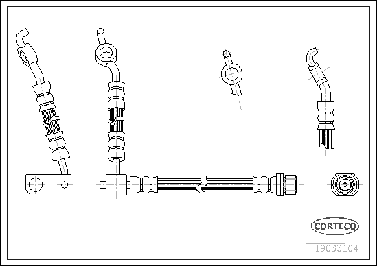CORTECO 19033104 Flessibile del freno
