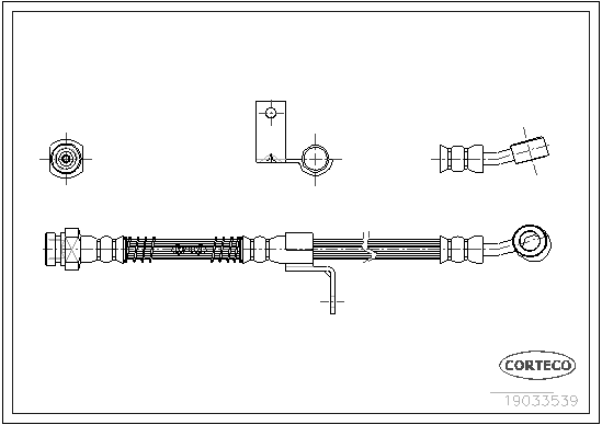 CORTECO 19033539 Flessibile del freno