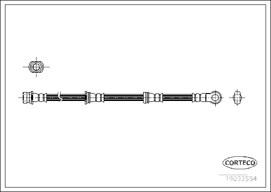 CORTECO 19033554 Flessibile del freno-Flessibile del freno-Ricambi Euro