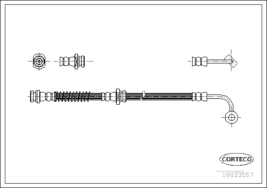 CORTECO 19033557 Flessibile del freno