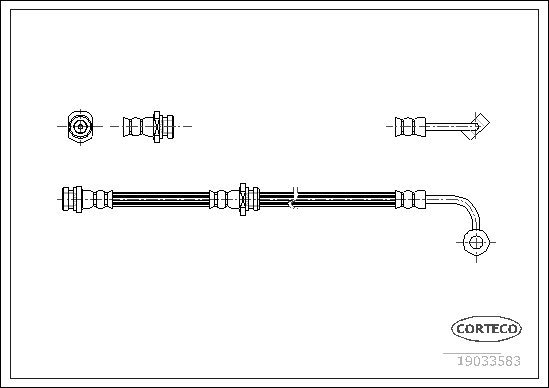 CORTECO 19033583 Flessibile del freno