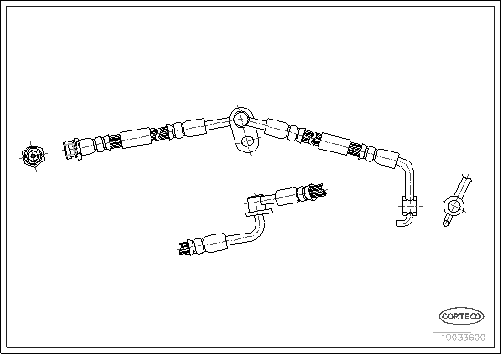 CORTECO 19033600 Flessibile del freno-Flessibile del freno-Ricambi Euro