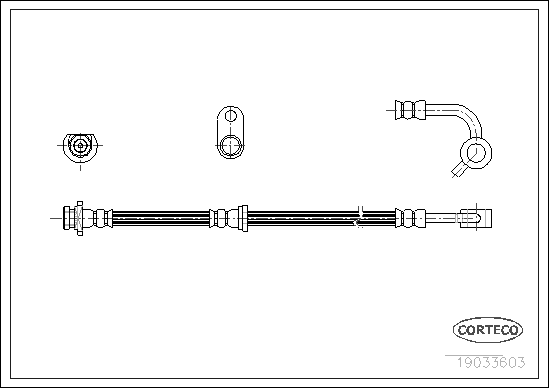 CORTECO 19033603 Flessibile del freno-Flessibile del freno-Ricambi Euro