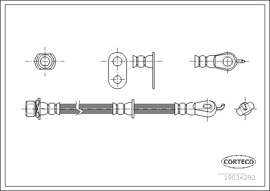 CORTECO 19034292 Flessibile del freno