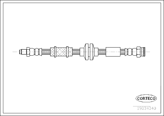 CORTECO 19034340 Flessibile del freno-Flessibile del freno-Ricambi Euro