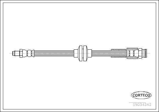 CORTECO 19034343 Flessibile del freno-Flessibile del freno-Ricambi Euro
