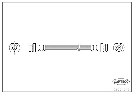 CORTECO 19034348 Flessibile del freno-Flessibile del freno-Ricambi Euro