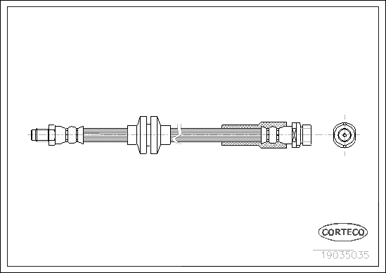 CORTECO 19035035 Flessibile del freno-Flessibile del freno-Ricambi Euro