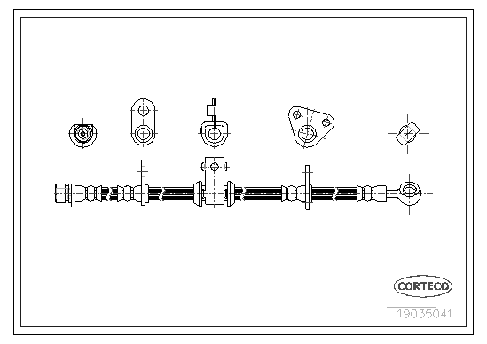 CORTECO 19035041 Flessibile del freno