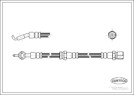 CORTECO 19035060 Flessibile del freno-Flessibile del freno-Ricambi Euro